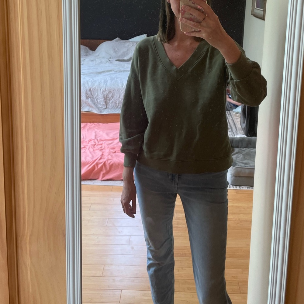 Madewell V-neck Longsleeve Sweatshirt